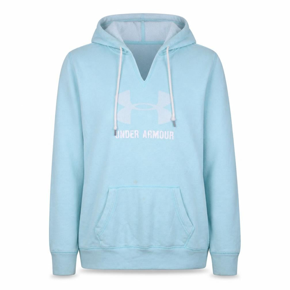 Under Armour Women Blue Pullover Hoodie Size L Loose Fit