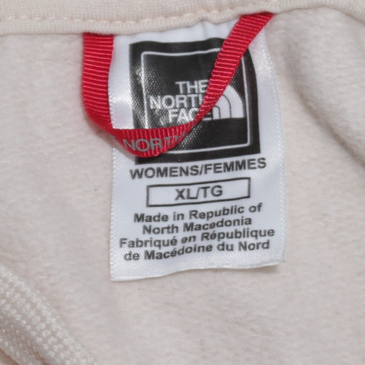 The North Face Womens Beige XL Pullover Hoodie 100% Cotton Casual