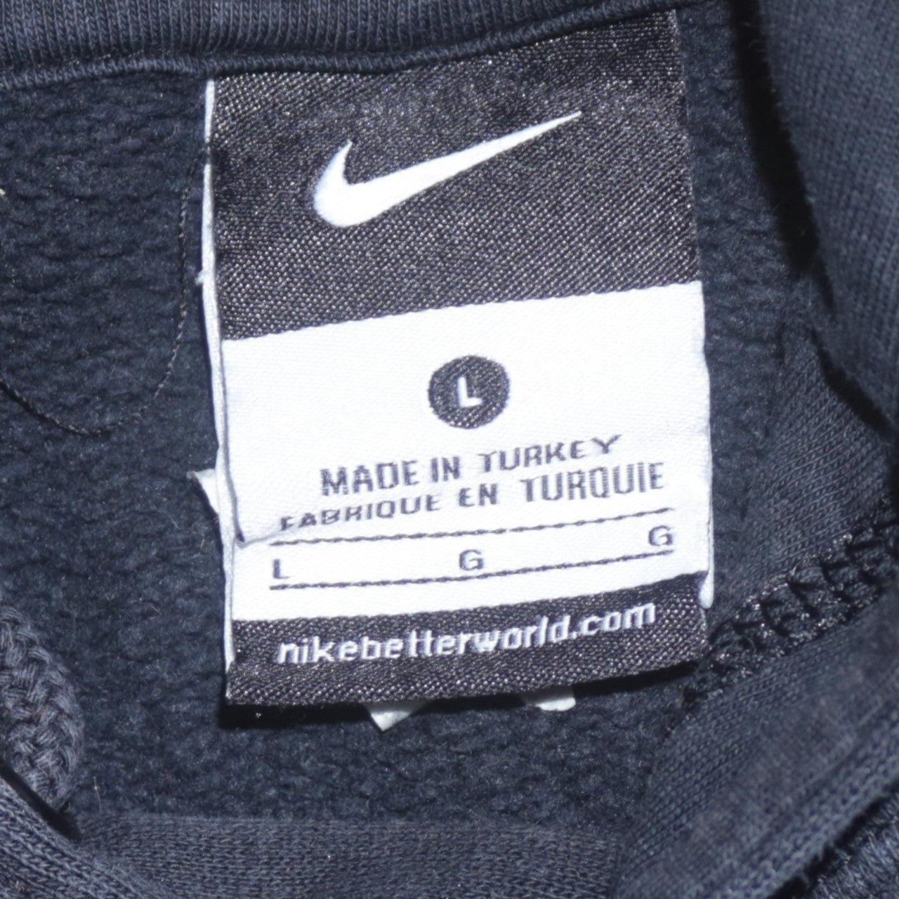 Nike Men's Black Pullover Hoodie L Sports Fleece Sweatshirt