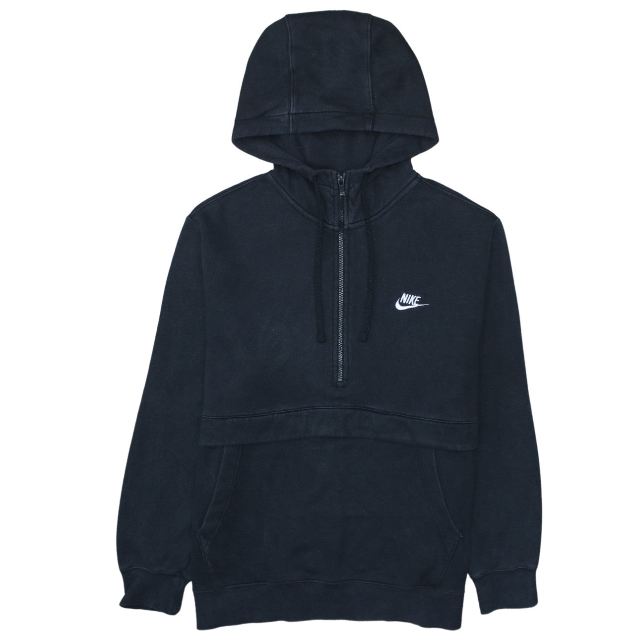 Nike Men's Black L Pullover Fleece Hoodie 1/2 Zip Sportswear