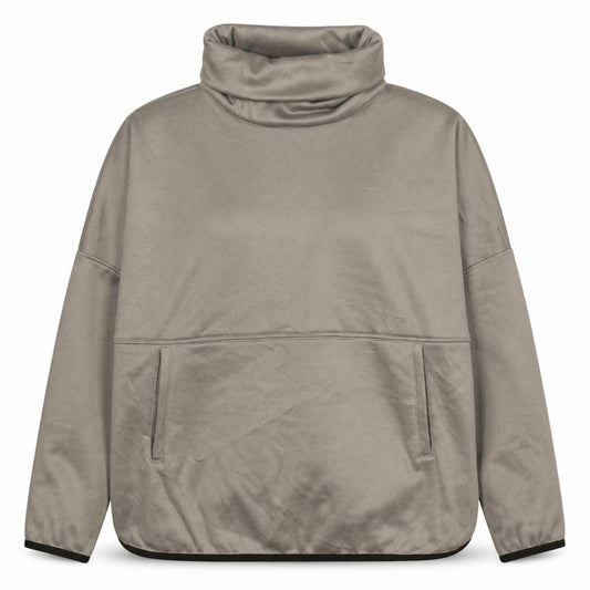 The North Face Womens Beige Pullover Sweatshirt Size S High Neck Fleece Lined