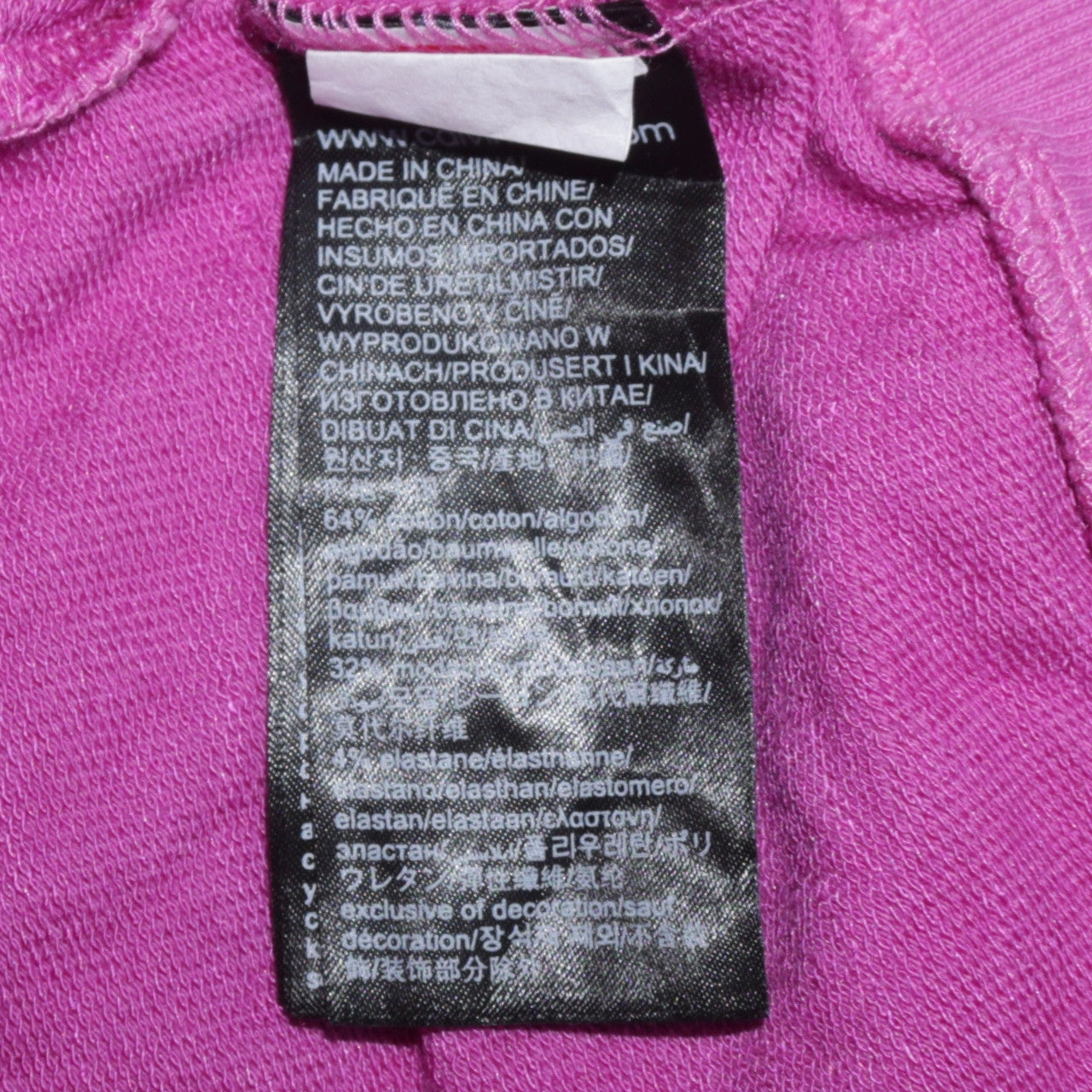 Calvin Klein Jeans Girls Pink Colourblock Hooded Pullover Sweatshirt Size 14 Years