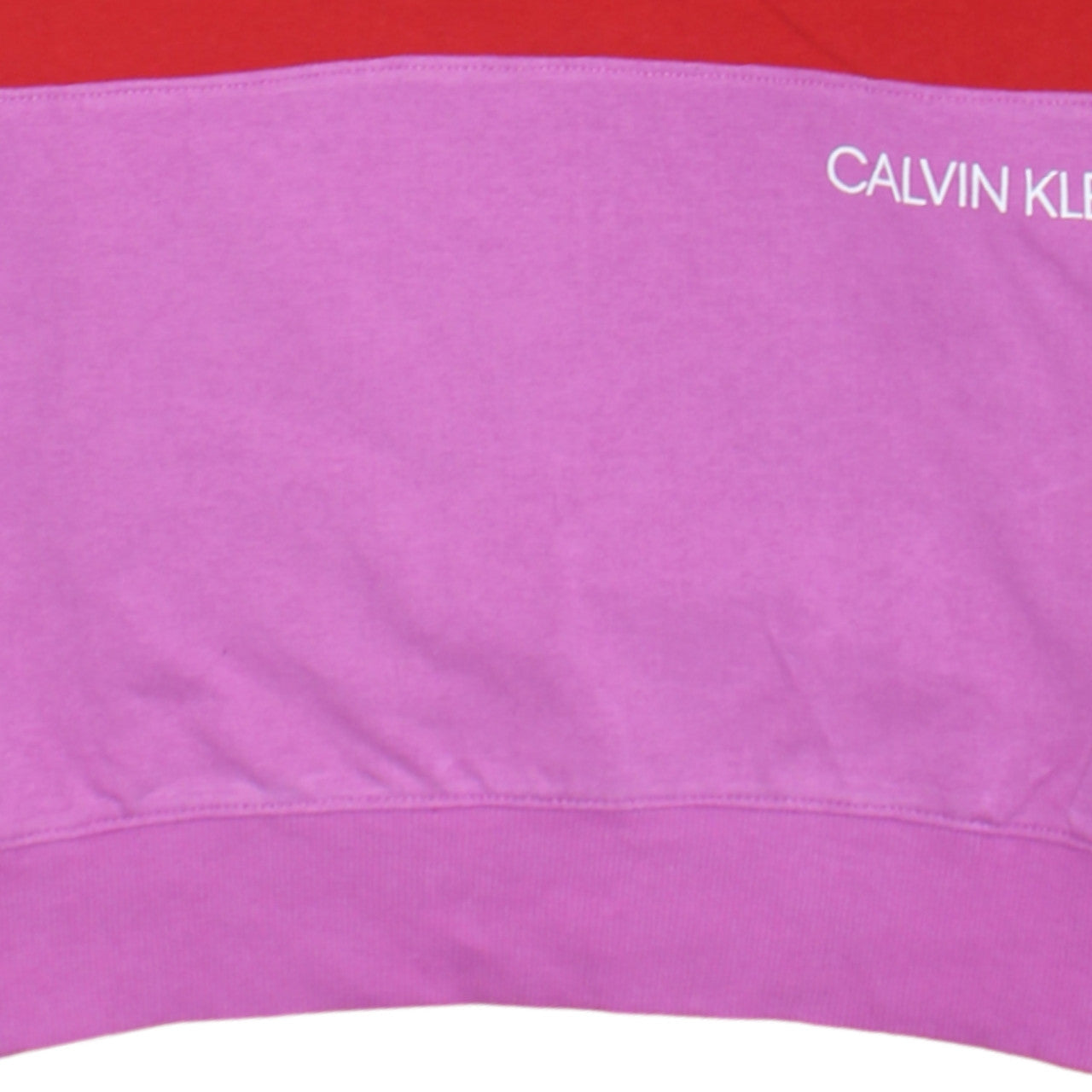 Calvin Klein Jeans Girls Pink Colourblock Hooded Pullover Sweatshirt Size 14 Years