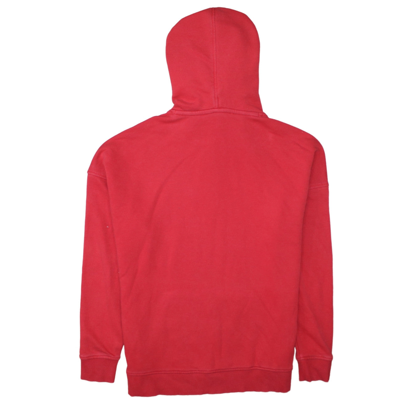 Tommy Hilfiger Men's Red Pullover Hoodie M Logo Fleece Sweatshirt