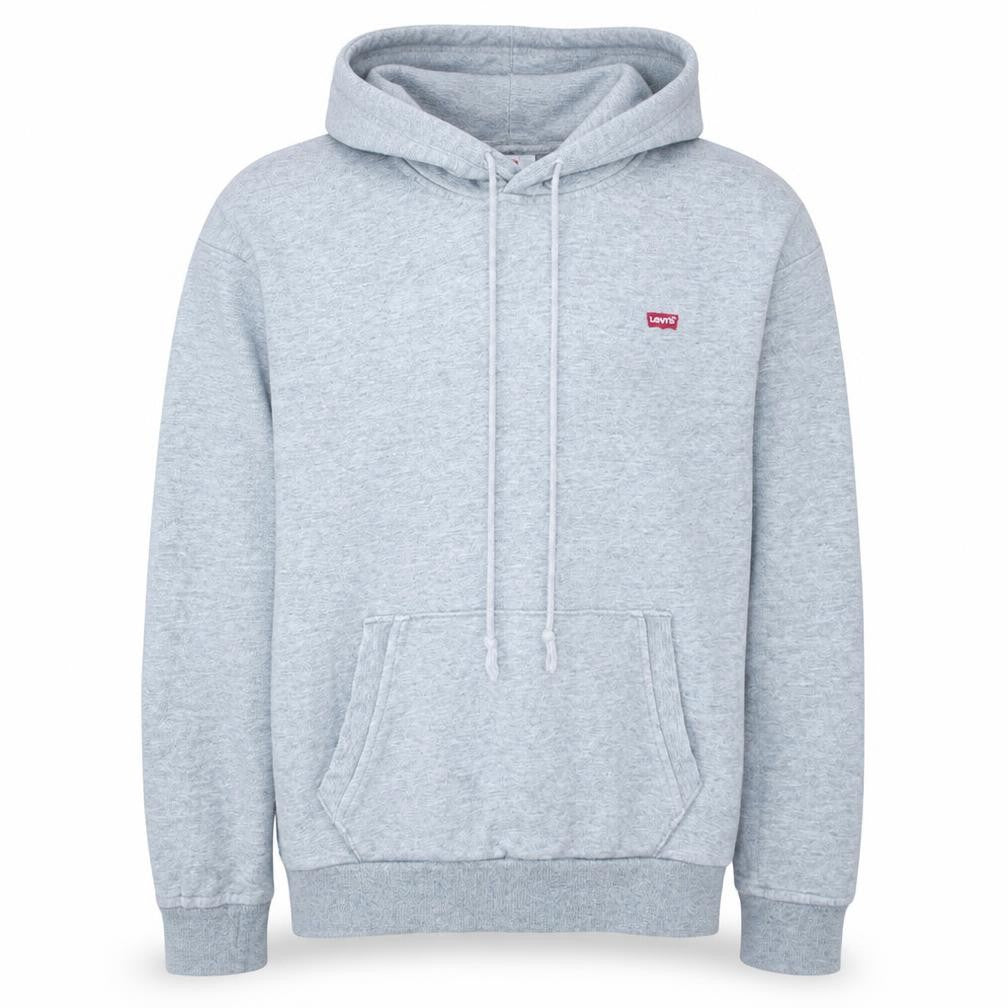 Levi's Men's Grey XS Pullover Hoodie with Logo Detail