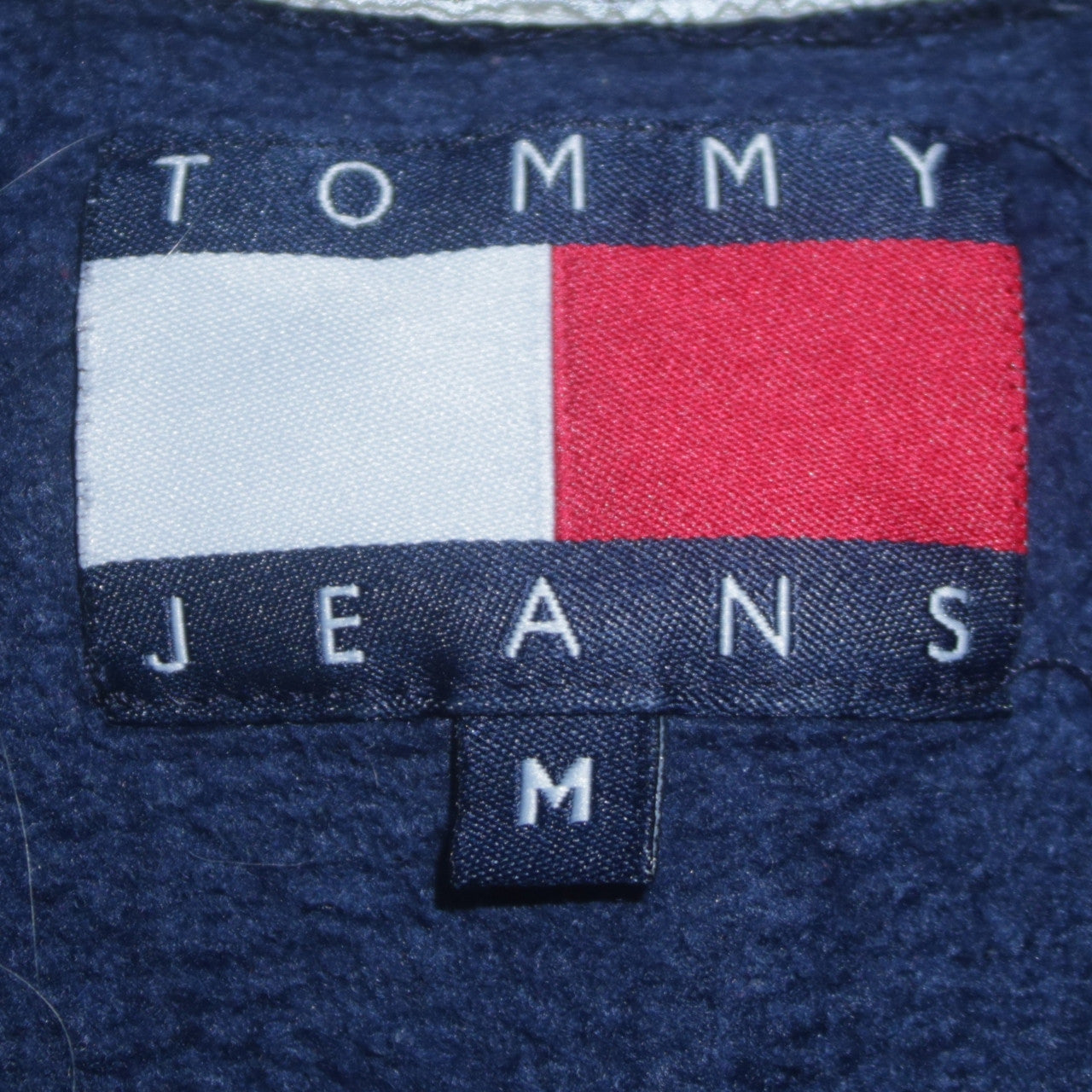 Tommy Jeans Men's Blue Pullover Hoodie M Logo Graphic Fleece
