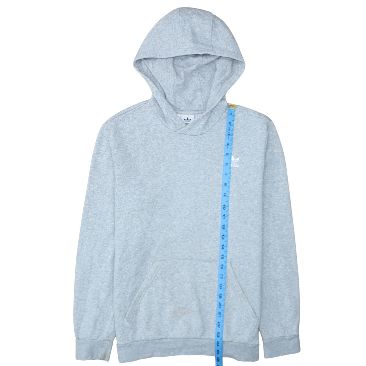 Adidas Boys Grey Pullover Hoodie 15-16 Years XL Fleece Lined Casual Top