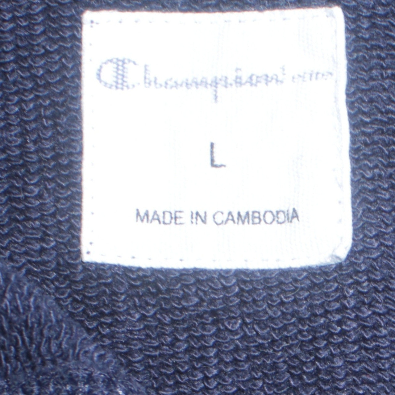 Champion Womens Navy Blue Pullover Hoodie Size L Embroidered Logo