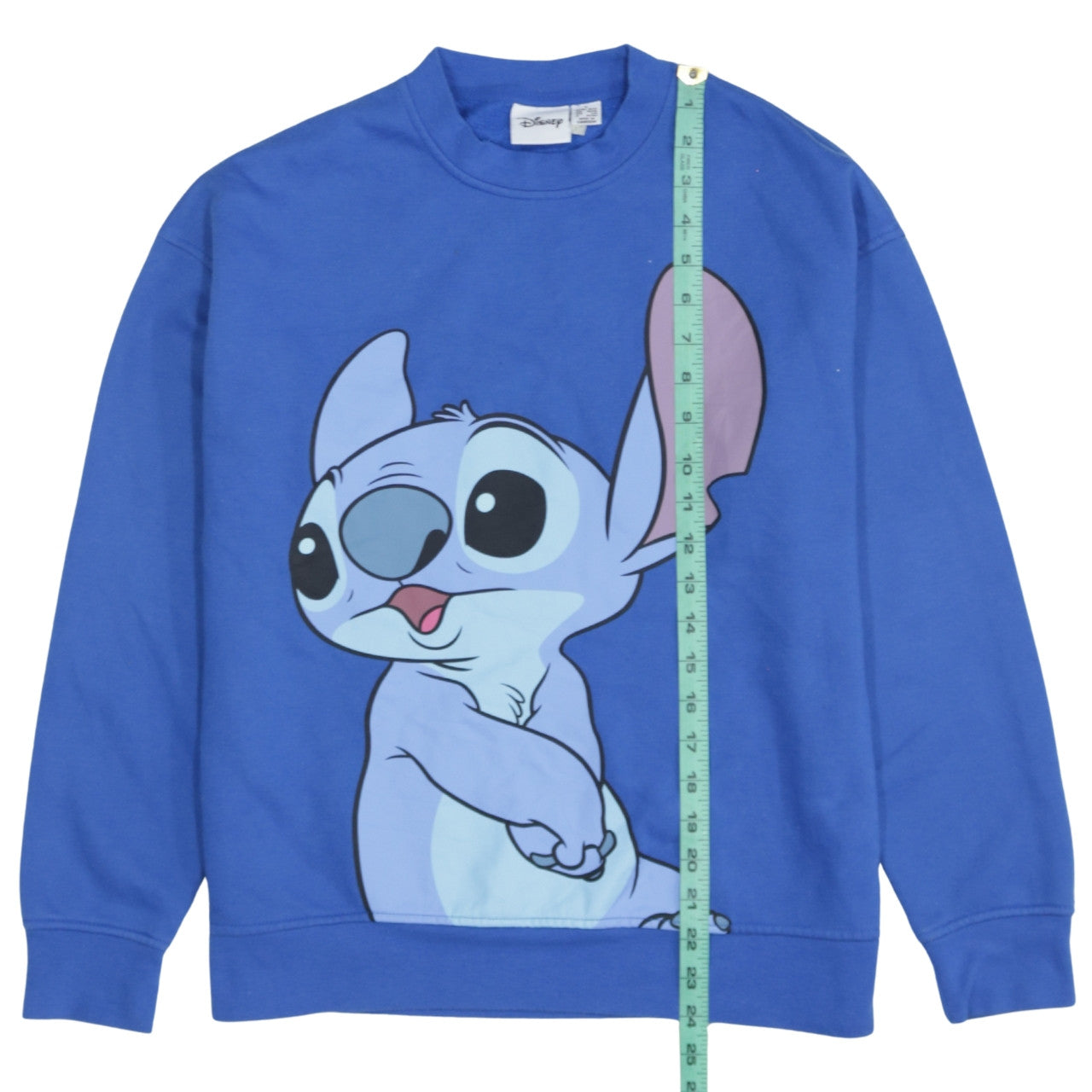 Disney Women Blue Stitch Sweatshirt Size S Pullover Cotton Casual
