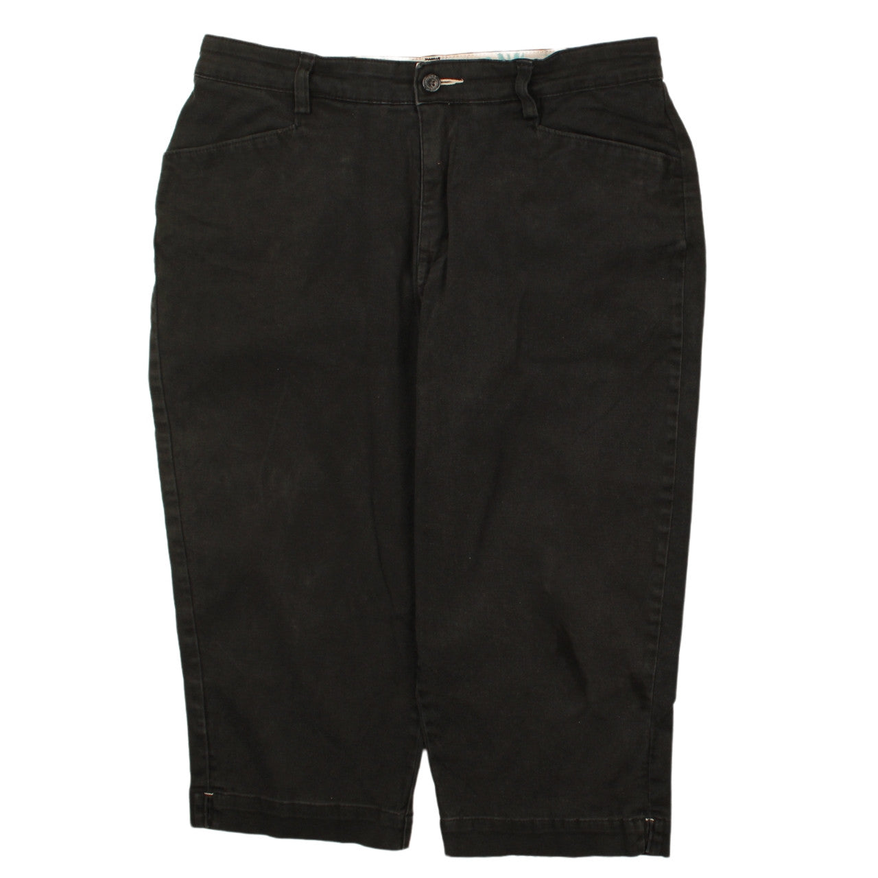 Lee Women's Black Cropped Jeans Size 12P Regular Fit Stretch Denim