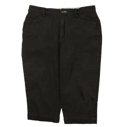 Lee Women's Black Cropped Jeans Size 12P Regular Fit Stretch Denim