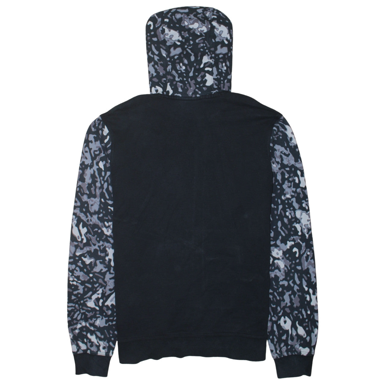 Nike Women’s Black Camouflage Full Zip Hoodie Small Cotton Blend