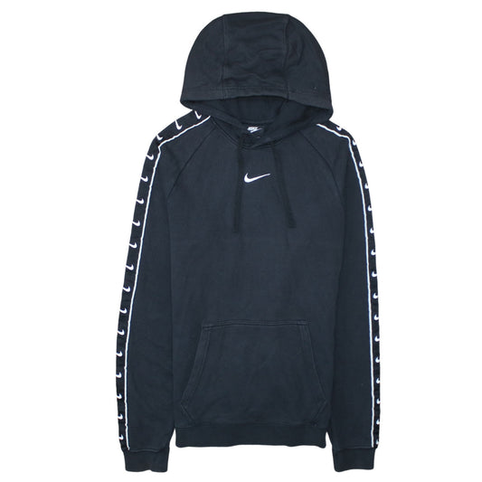 Nike Womens Black XS Pullover Hoodie with Logo Tape Sleeves