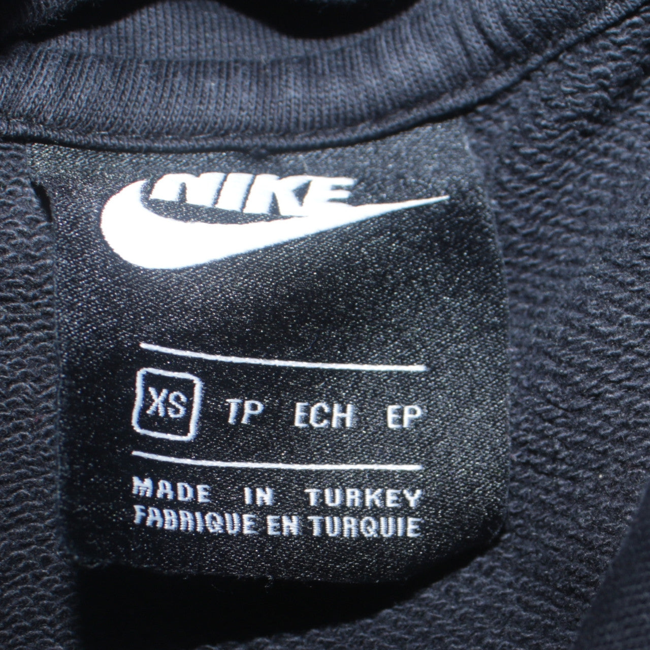 Nike Womens Black XS Pullover Hoodie with Logo Tape Sleeves