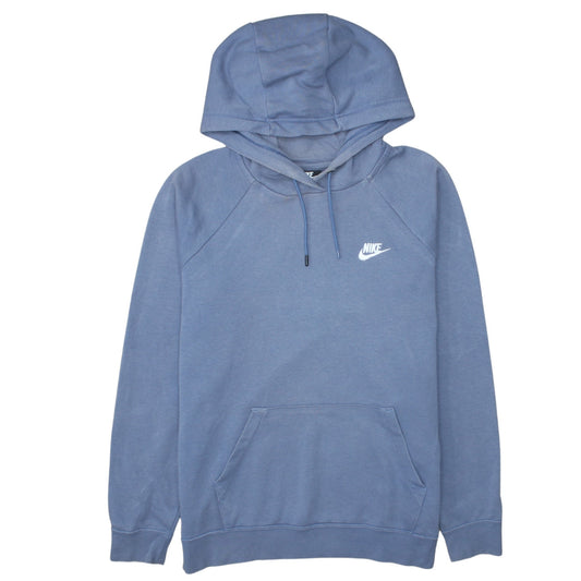 Nike Men's Blue Pullover Hoodie L Logo Fleece Sweatshirt