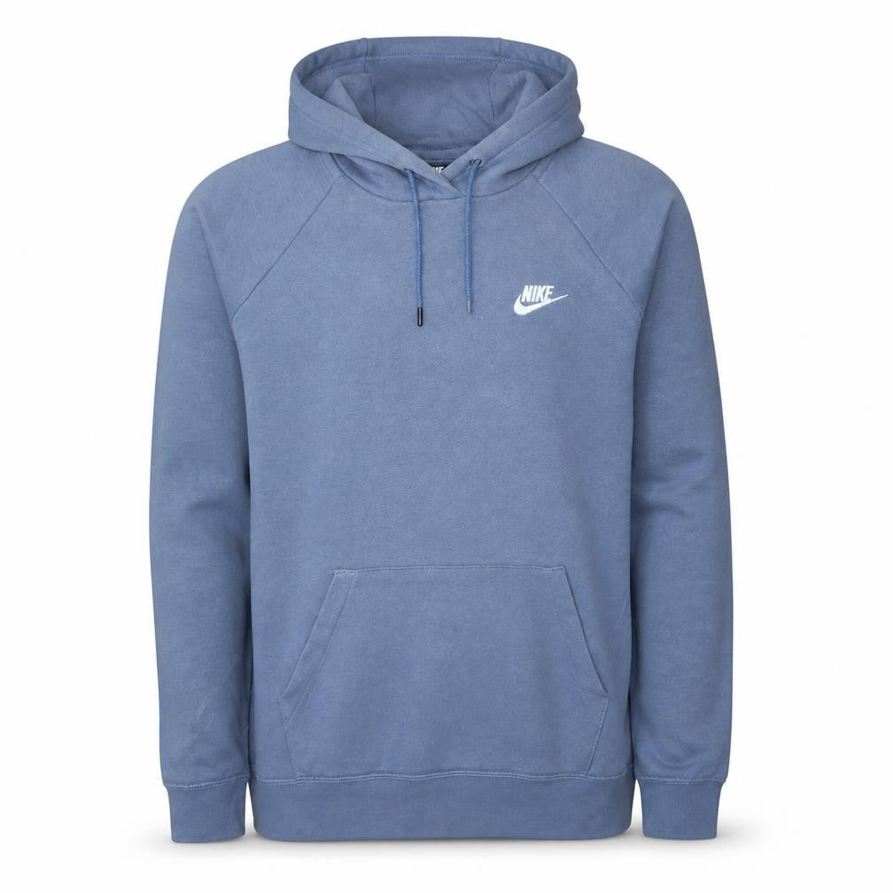 Nike Men's Blue Pullover Hoodie L Logo Fleece Sweatshirt