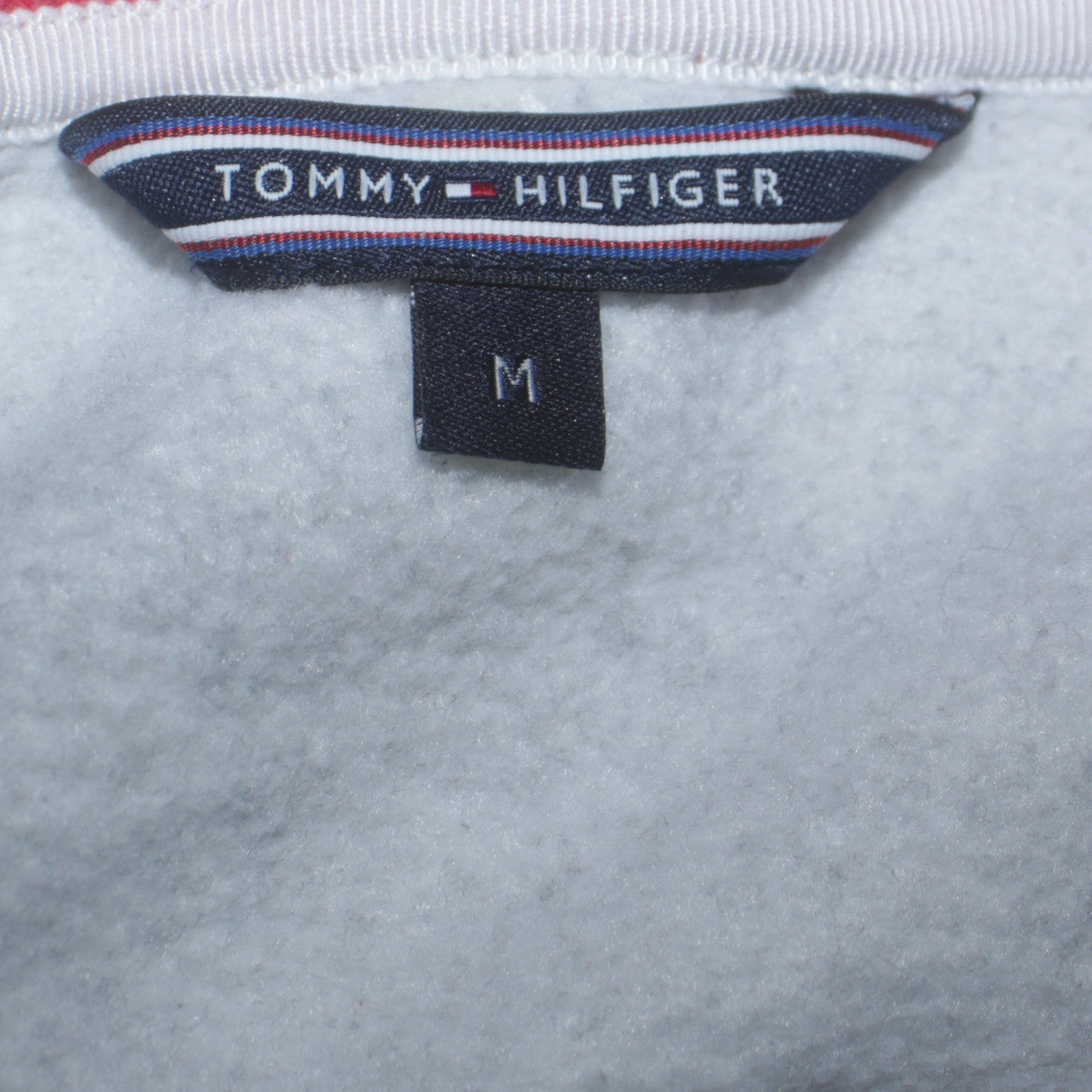Tommy Hilfiger Womens Grey Logo Sweatshirt M Crew Neck Cotton Blend