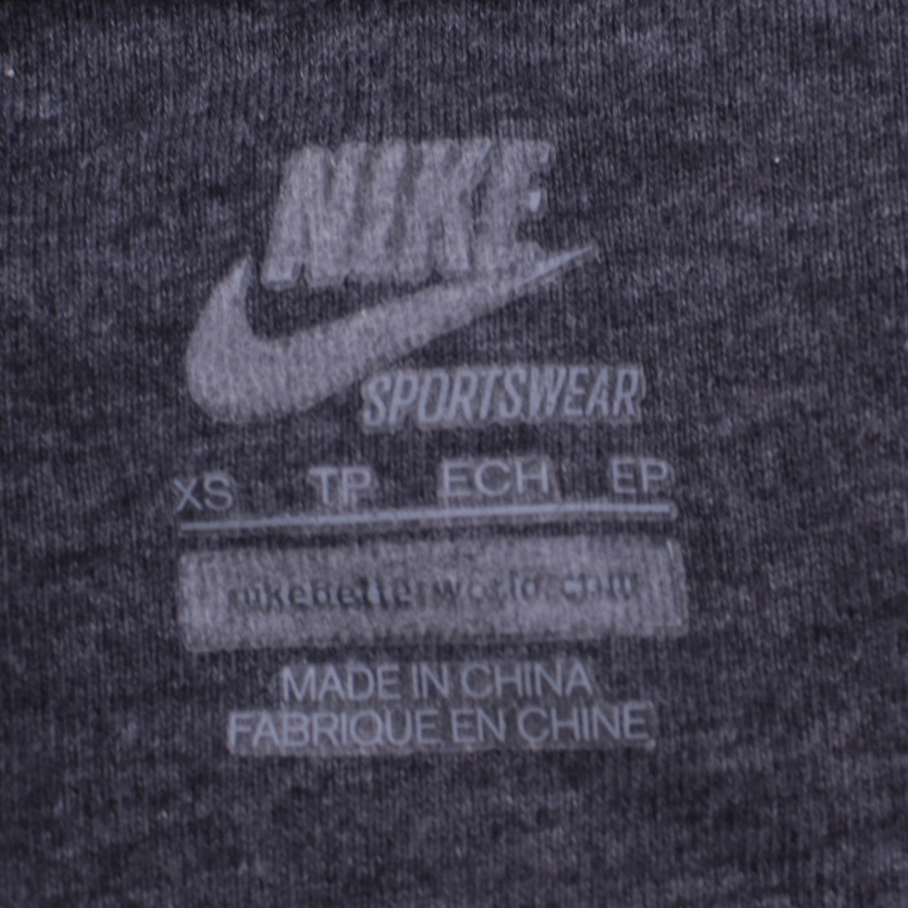 Nike Women Grey Colourblock Full Zip Hoodie XS Cotton Blend