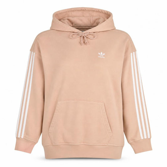 Adidas Women Peach Hoodie Size 10 Pullover Hooded Logo Sweatshirt