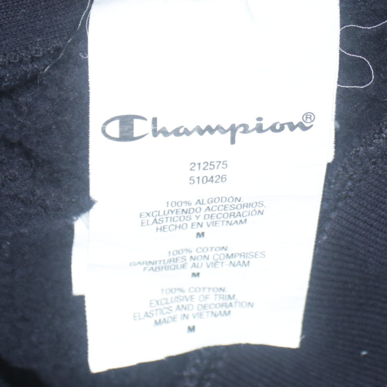 Champion Men's Black Medium Pullover Hoodie Reverse Weave