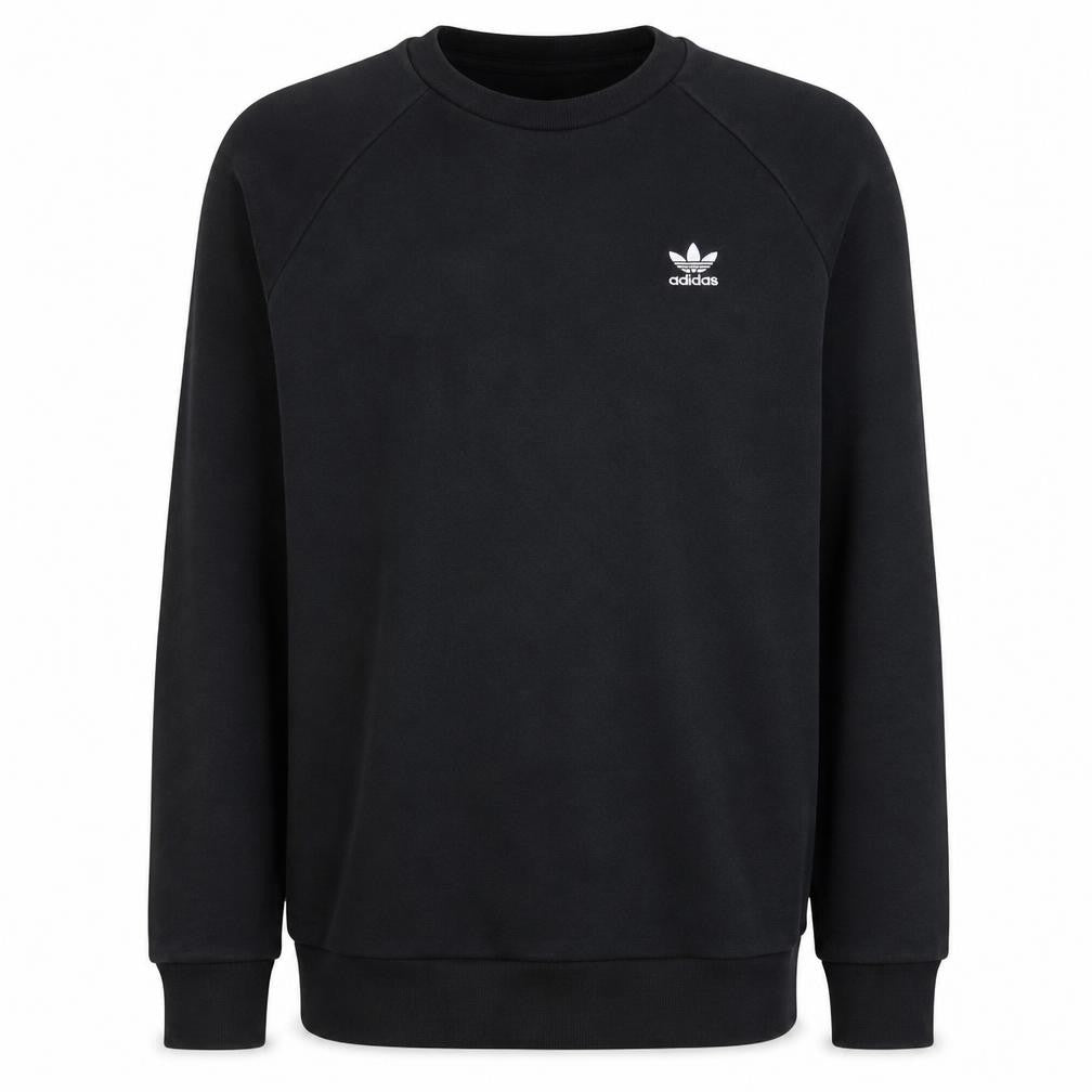 adidas Men Black Crew Neck Pullover Sweatshirt Size M