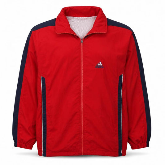 Adidas Men's Red 2XL Track Jacket Full Zip Lightweight Sportswear
