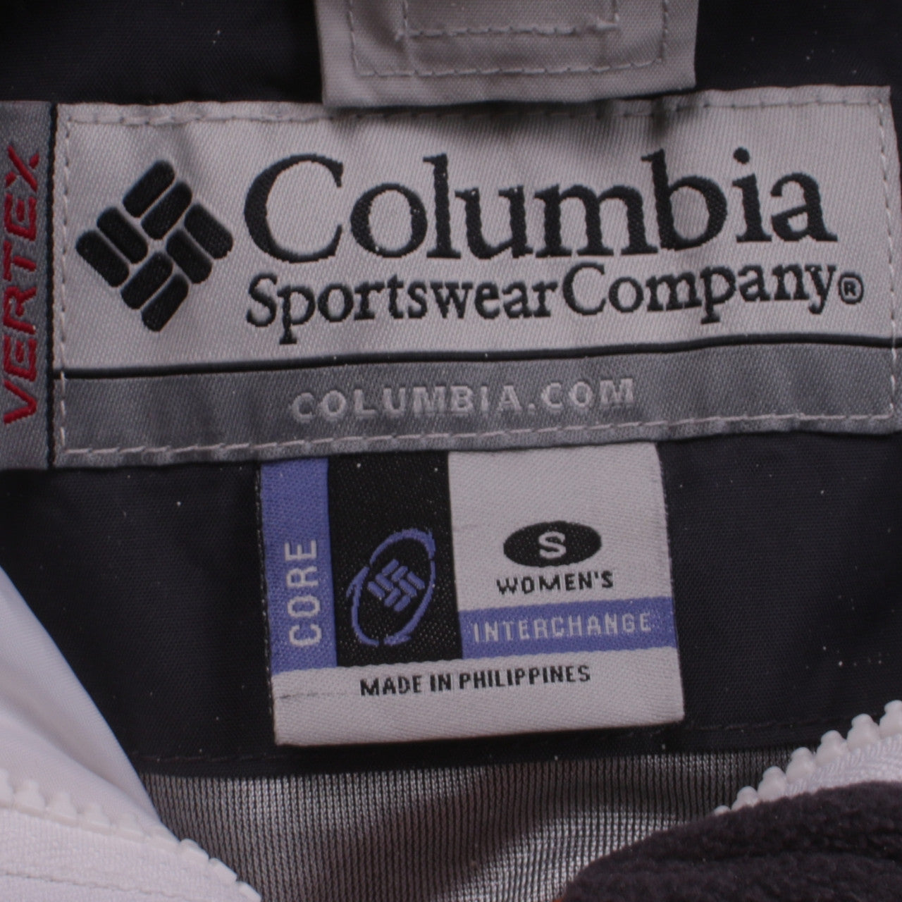 Columbia Women's White Orange Ski Jacket S Waterproof Interchange