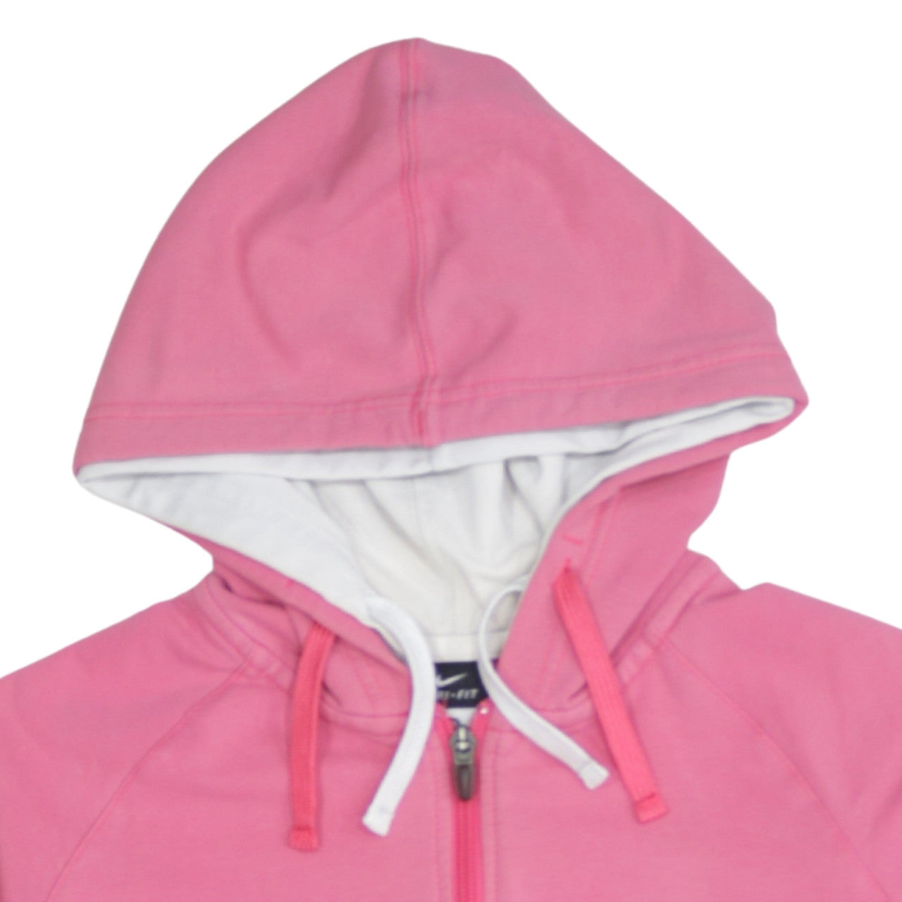 Nike Girls Pink Full Zip Hoodie Sweatshirt Medium UK 12-14 Dri-FIT