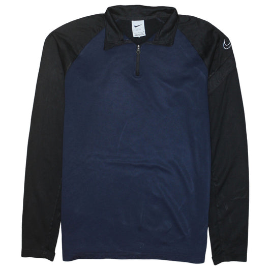 Nike Men's Blue 1/2 Zip Dri-Fit Sweatshirt Size S