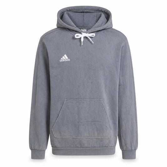 Adidas Men's Grey Pullover Hoodie Size S Fleece Sportswear