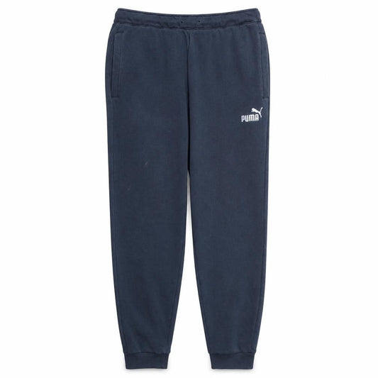 Front view of Puma Men Blue Regular Fit Sweatpants L Sports Joggers