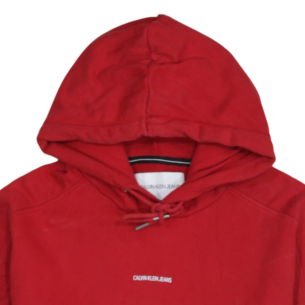 Calvin Klein Jeans Men's Red Pullover Hoodie Size S Regular Fit