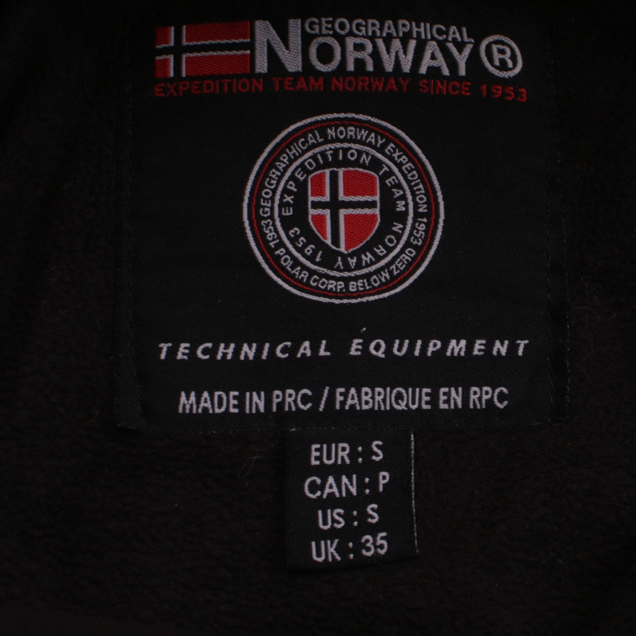 Geographical Norway Men's Black Hooded Softshell Anorak Jacket Size S