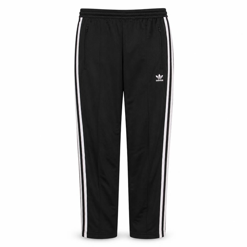 Adidas Men's Black Track Pants S Tapered Fit Zip Pockets Side Stripe