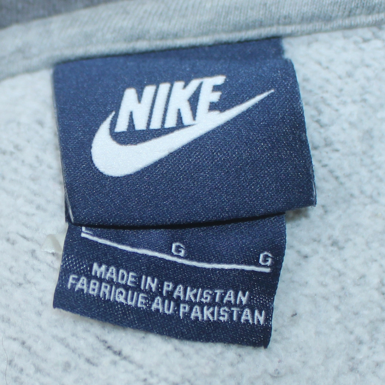 Nike Men's Grey Full Zip Track Jacket Size L Cotton Blend
