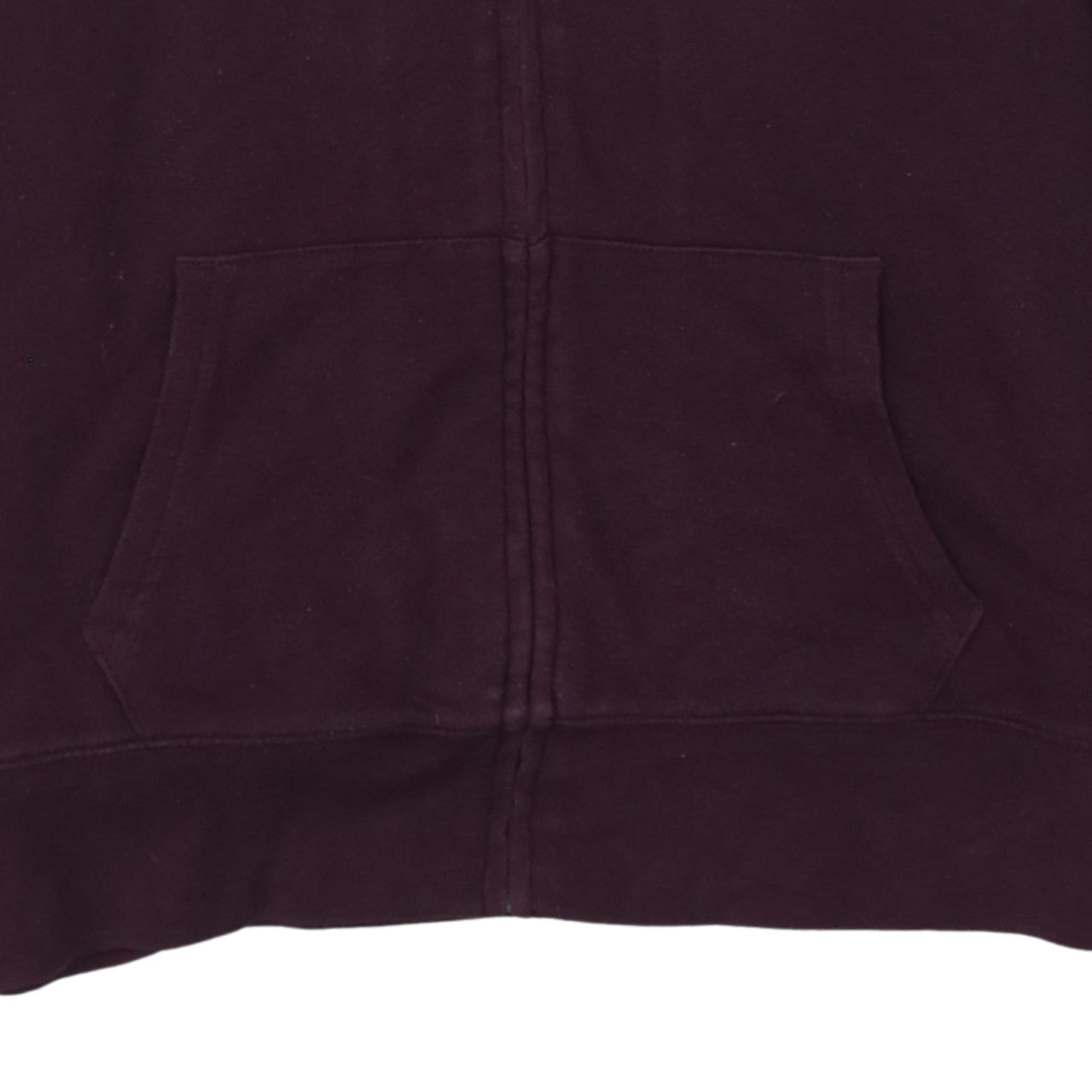 GAP Women Burgundy Full Zip Hoodie Size L Cotton Blend Sherpa Lined