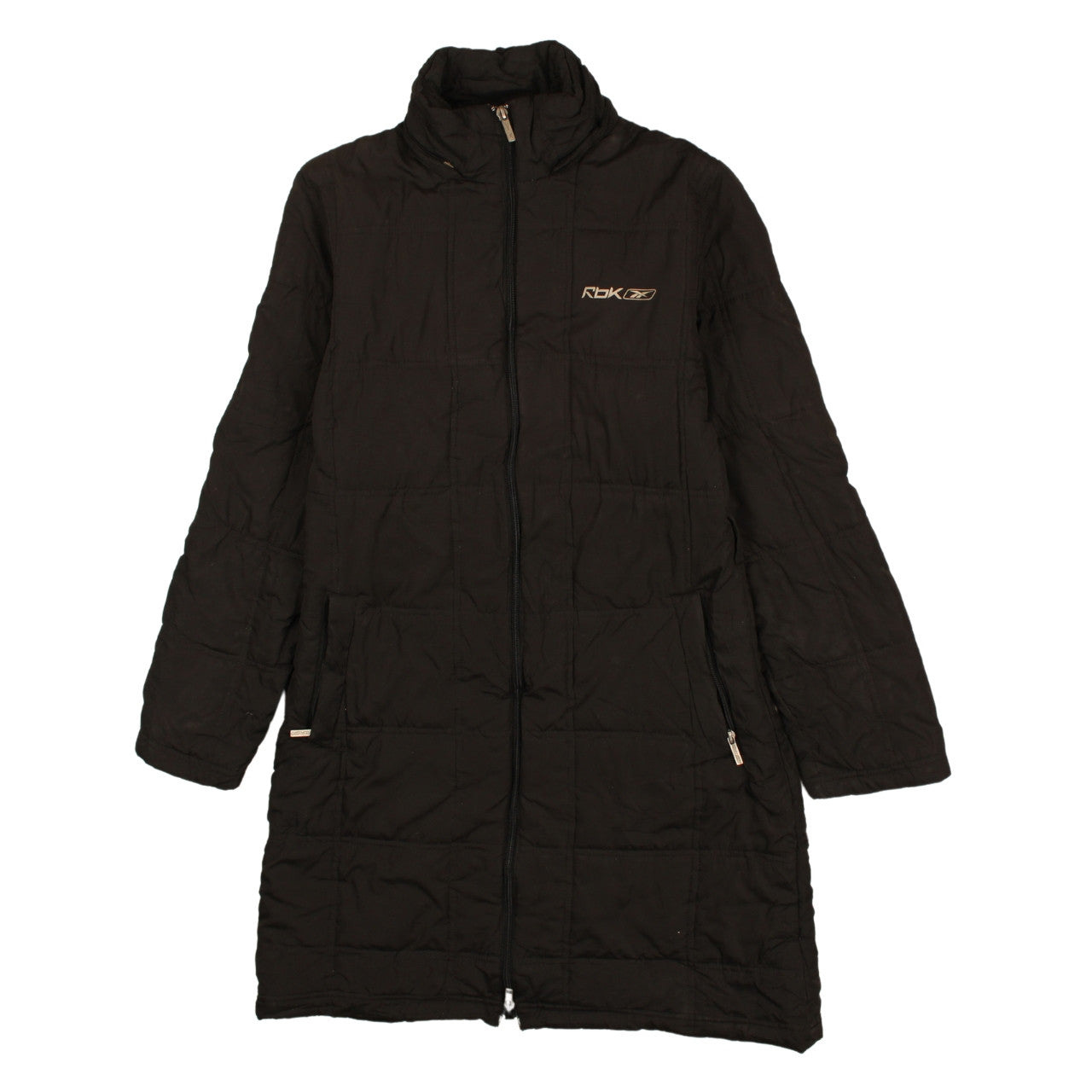 Reebok Women’s Black Long Puffer Coat Size 12 Winter Jacket
