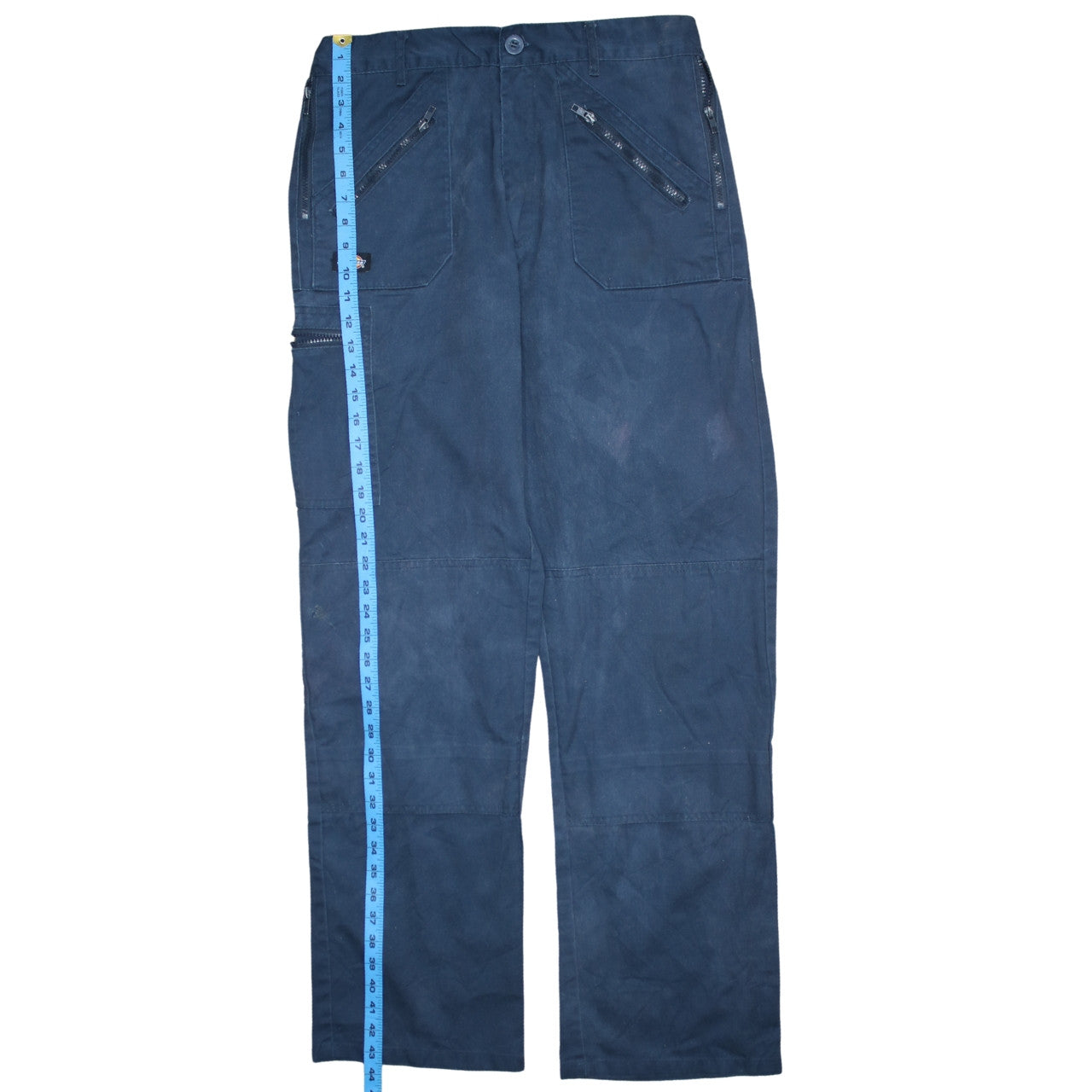 Dickies Men's Blue Cargo Workwear Trousers Size L 34W Regular Fit