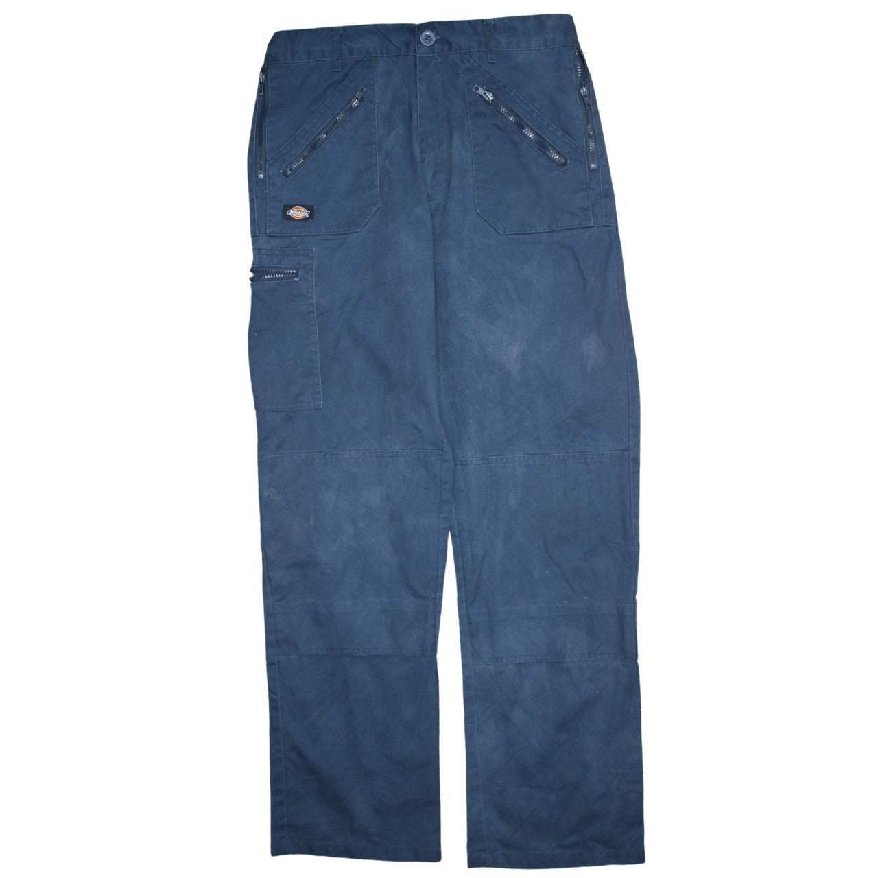 Dickies Men's Blue Cargo Workwear Trousers Size L 34W Regular Fit