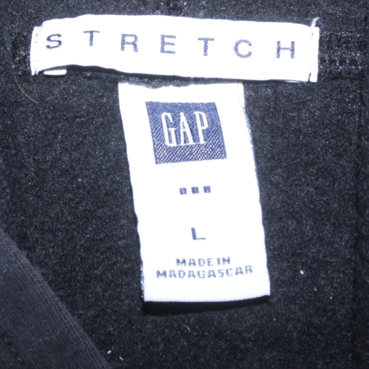 GAP Girls Black Pullover Hoodie Large Stretch Cotton Logo Sweatshirt
