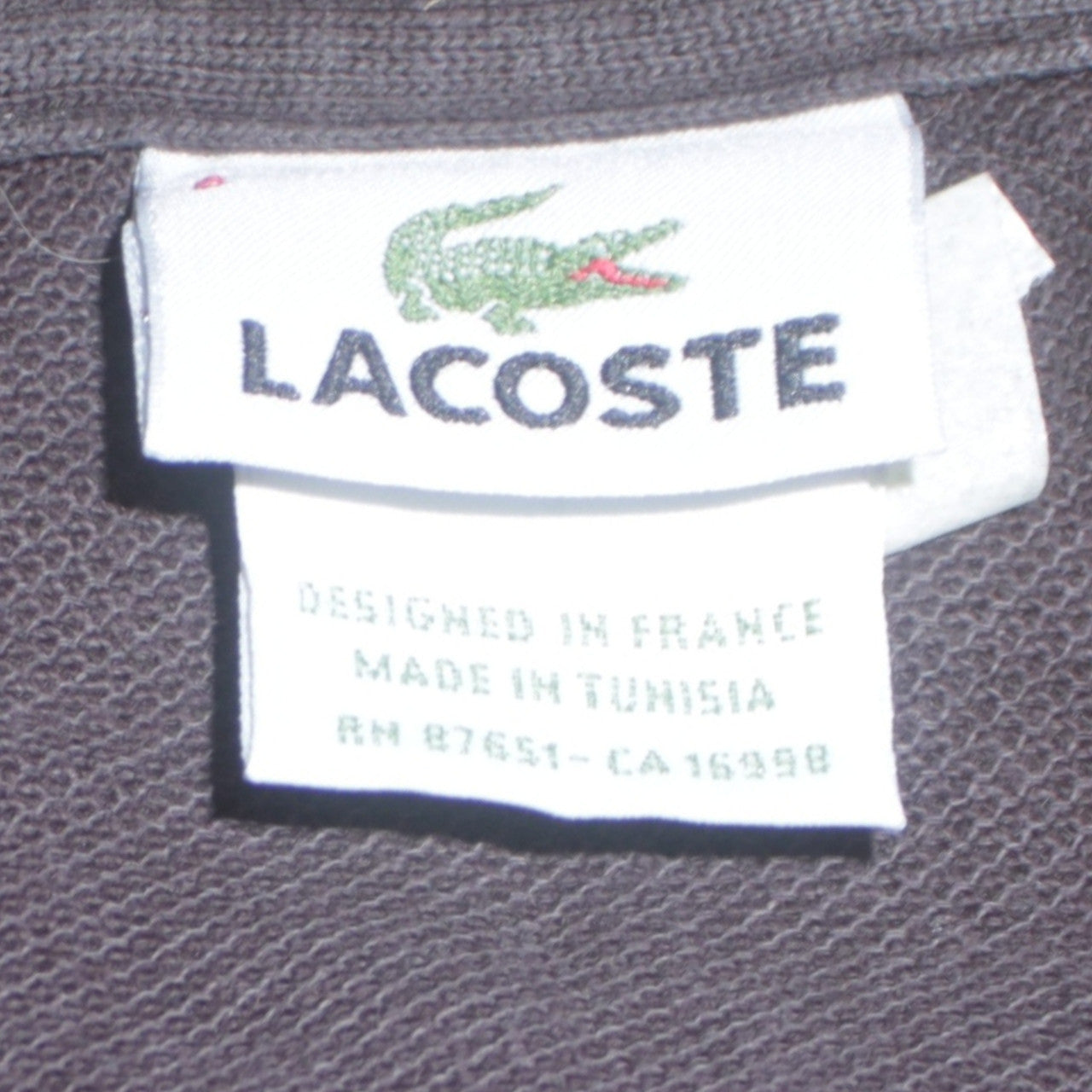 Lacoste Men's Grey 1/4 Zip Cotton Sweatshirt Pullover L