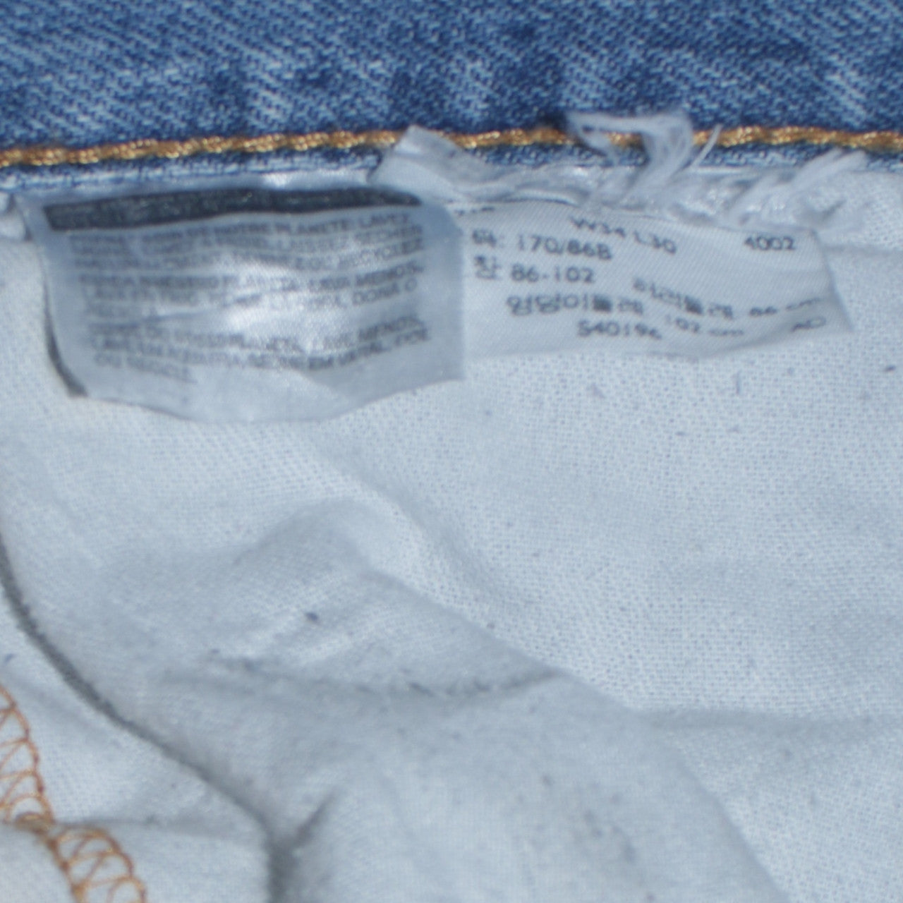 Levi Strauss Men's Blue 505 Straight Leg Denim Jeans W34 L31