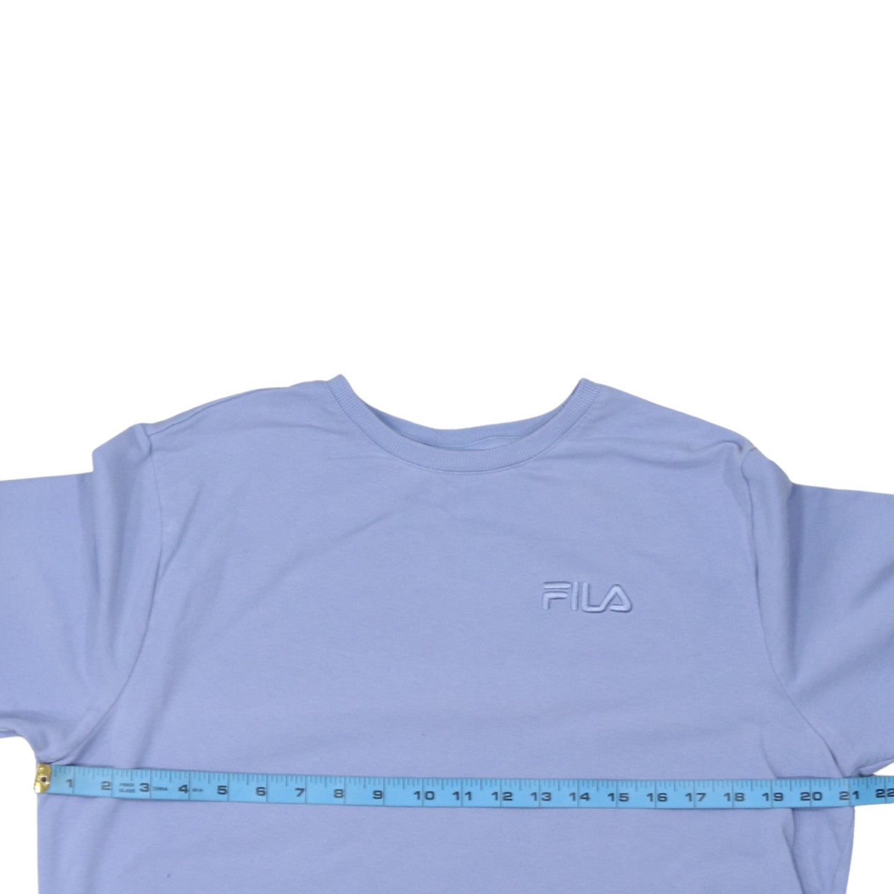 Fila Women's Blue Crew Neck Pullover Sweatshirt Size M Cotton Blend