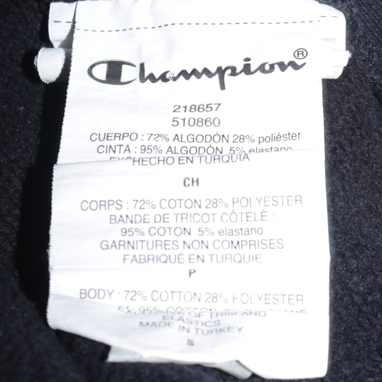 Champion Men’s Black Pullover Hoodie Small Embroidered Logo Fleece