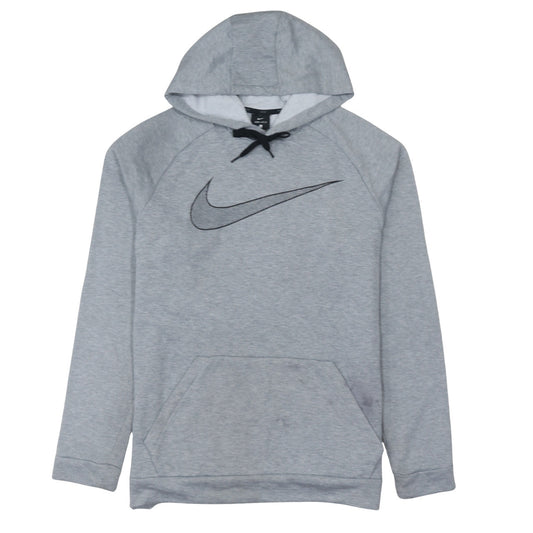 Nike Men's Grey Dri-Fit Pullover Hoodie Size L Sports Sweatshirt
