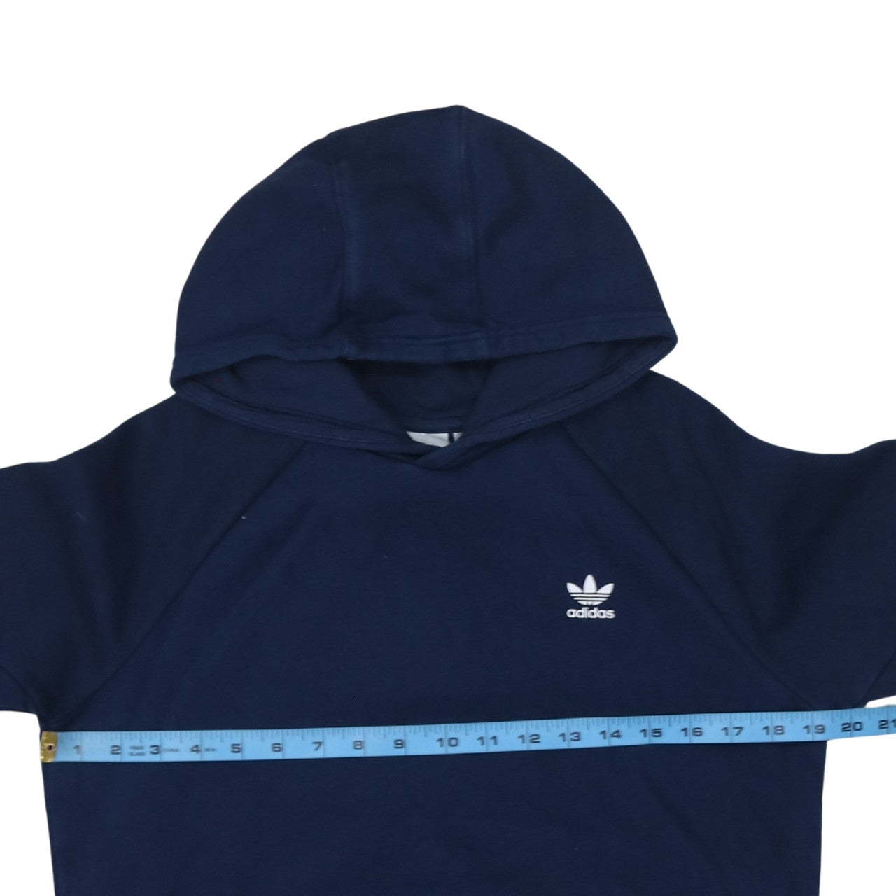 Adidas Boys Blue Pullover Hoodie 14-15 Years Regular Fit Fleece Sweatshirt