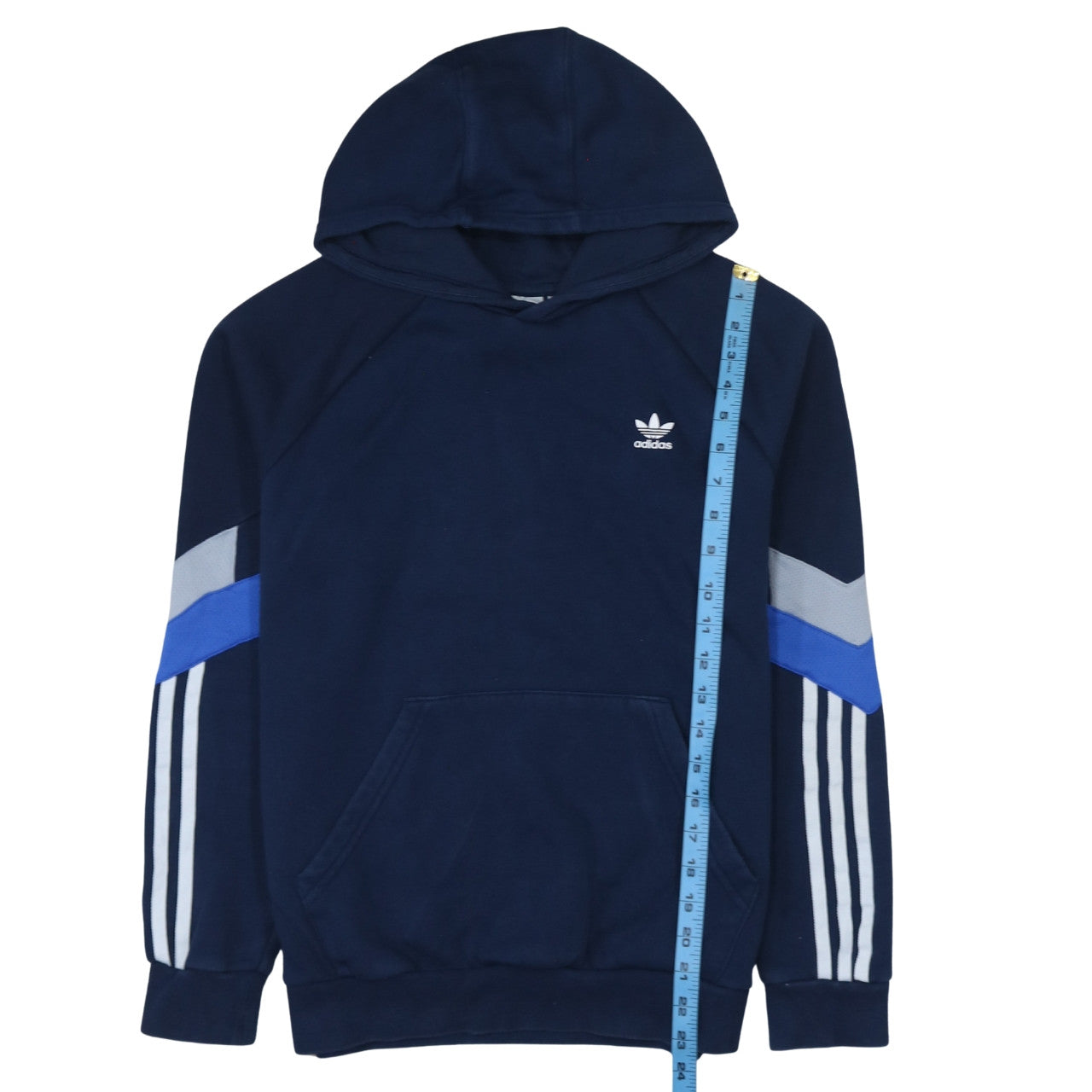Adidas Boys Blue Pullover Hoodie 14-15 Years Regular Fit Fleece Sweatshirt