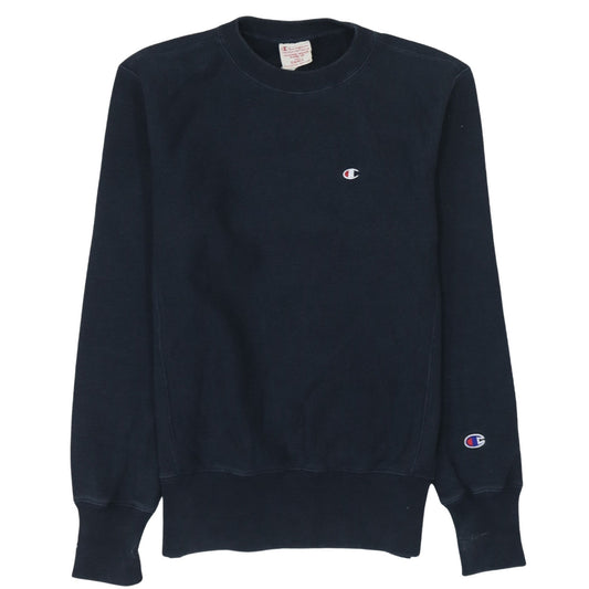 Champion Men's Blue Small Reverse Weave Crew Neck Sweatshirt