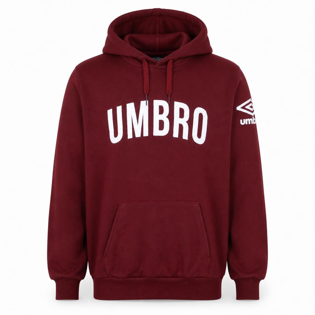 Umbro Mens Red XL Pullover Hoodie Fleece Sports Sweatshirt