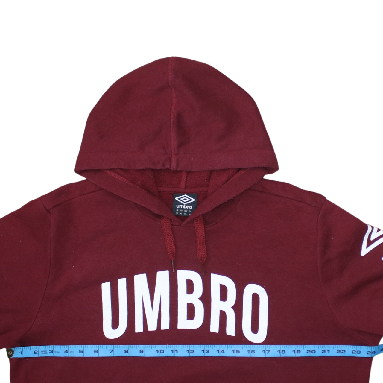 Umbro Mens Red XL Pullover Hoodie Fleece Sports Sweatshirt